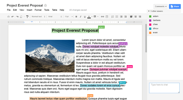API di Google Apps, il servizio Web, pianificazione di eventi, documenti condivisi