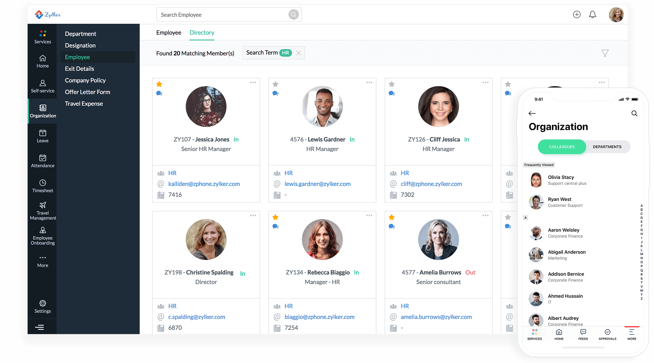 Zoho People-home-screen-2