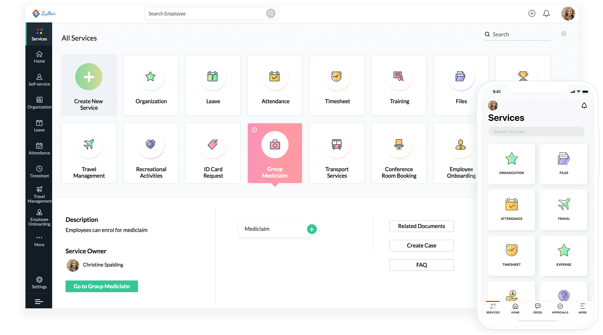 Zoho People-home-screen-3