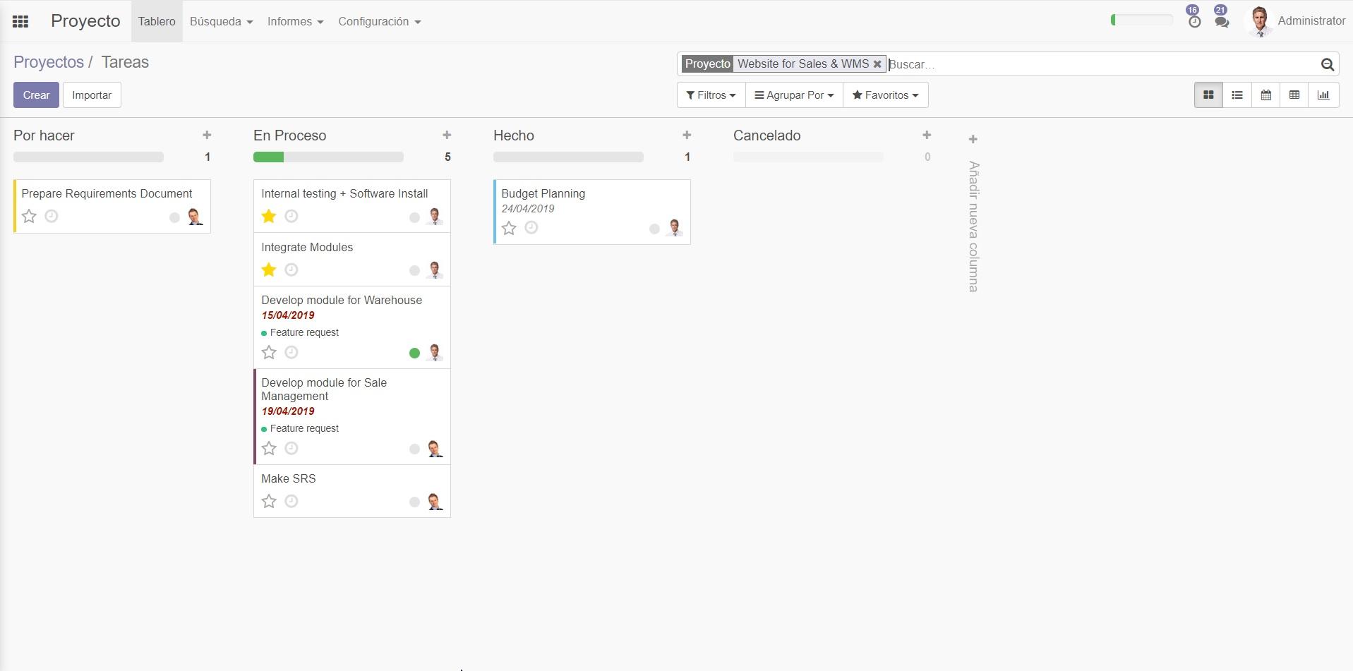 Odoo CRM-Pipeline Proyectos Odoo