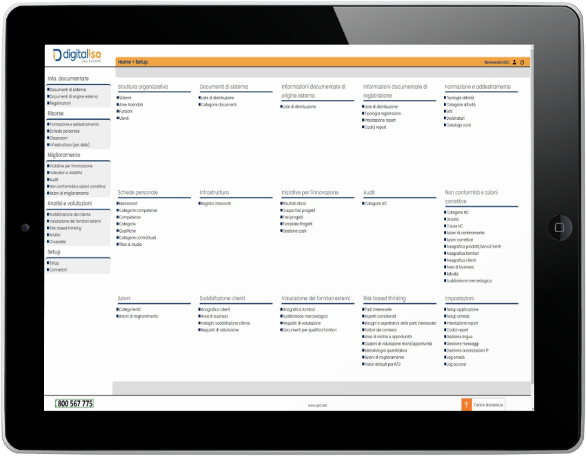 Digitaliso - Ampio Setup per personalizzarlo come serve a te.