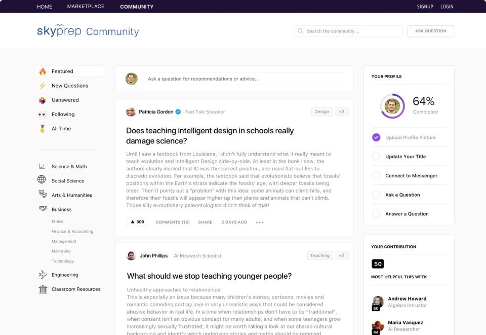 Tribe Community Platform - Esempio di comunità Tribe Community Platform - Esempio di comunità
