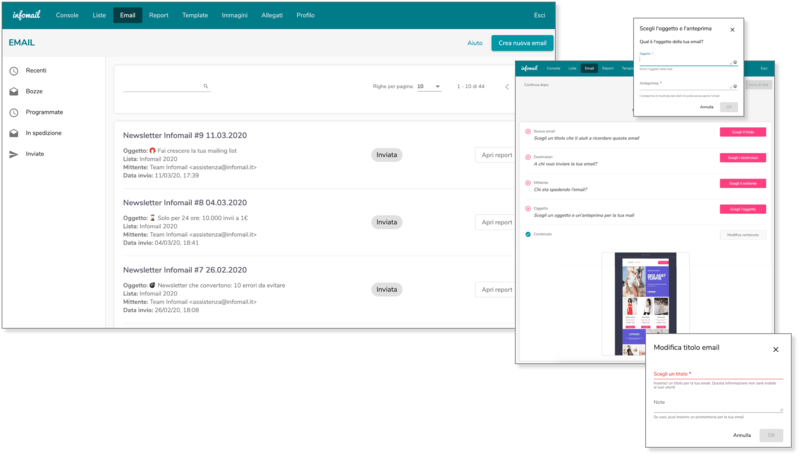 Infomail - Gestisci facilmente le newsletter Infomail - Gestisci facilmente le newsletter