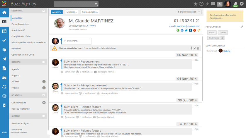 Nelis CRM - Nelis: Documenti condivisi, Solutions Management, Help Desk Nelis CRM - Nelis: Documenti condivisi, Solutions Management, Help Desk