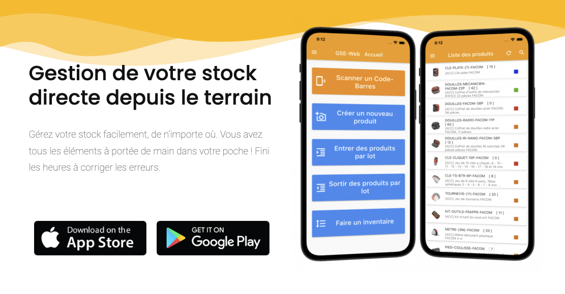 GSE-Web mobile application available on the App Store and the Google Play Store