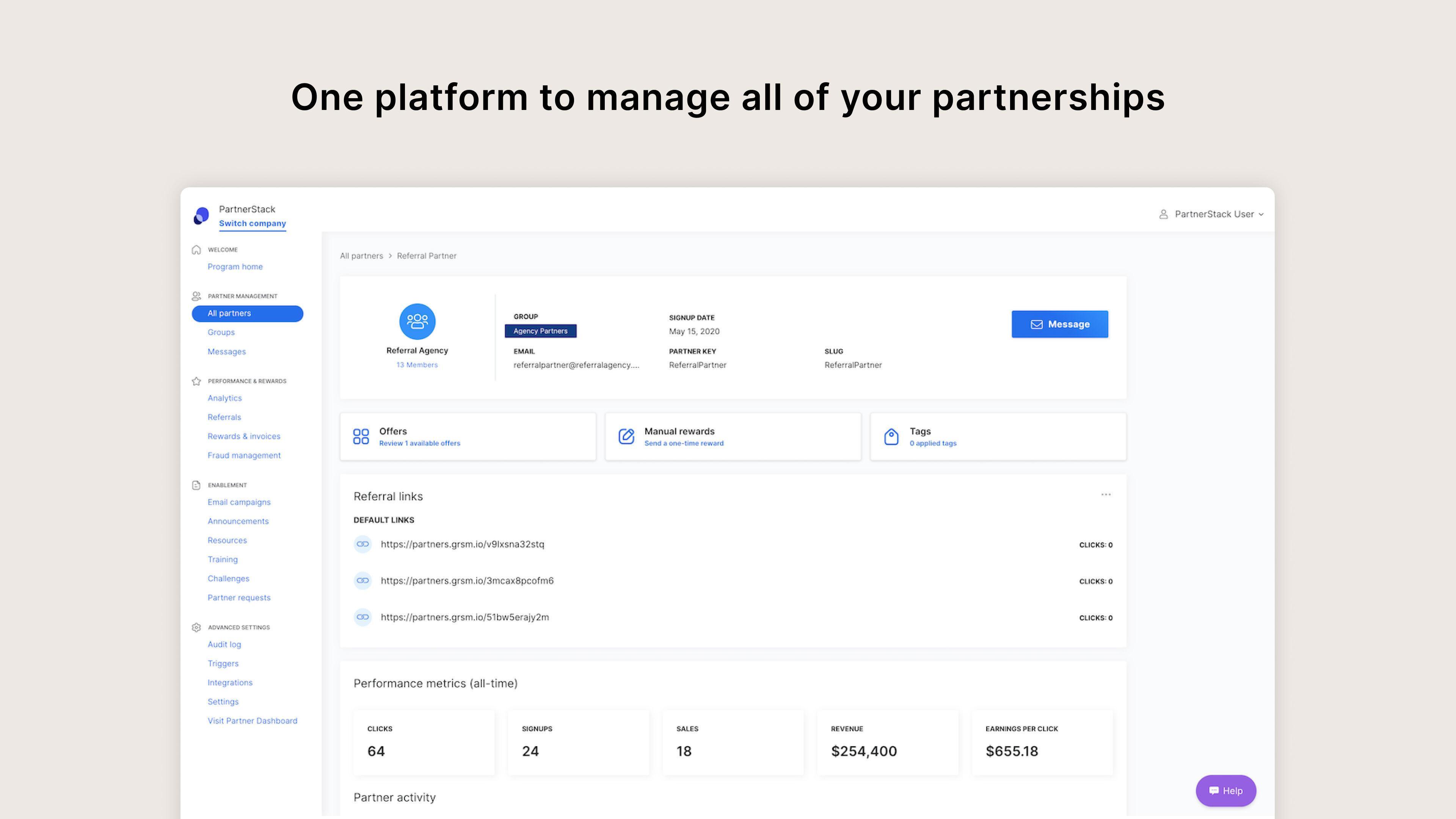 PartnerStack - Gestione multicanale PartnerStack - Gestione multicanale