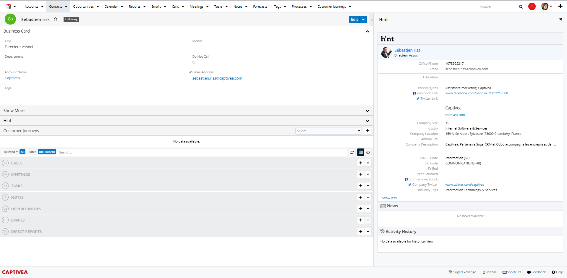 SugarCRM-hint